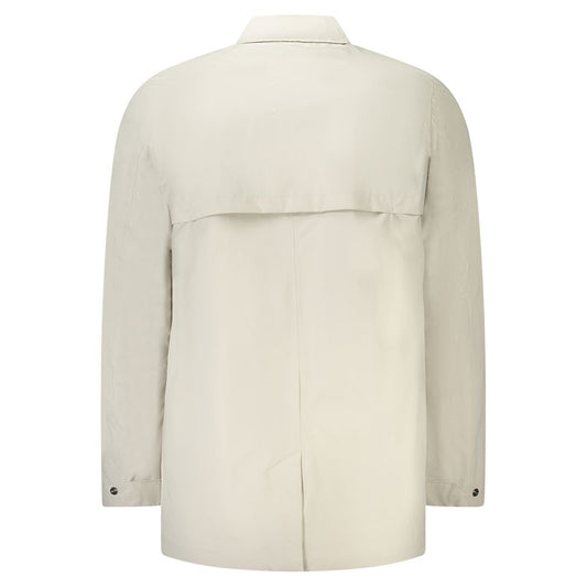 K-WAY Beige Polyamide Men Jacket KW-38812-S