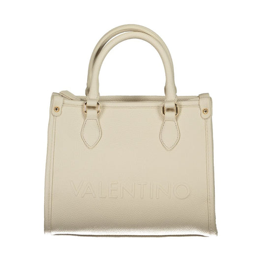Mario Valentino Beige Polyethylene Handbag with handles and shoulder strap