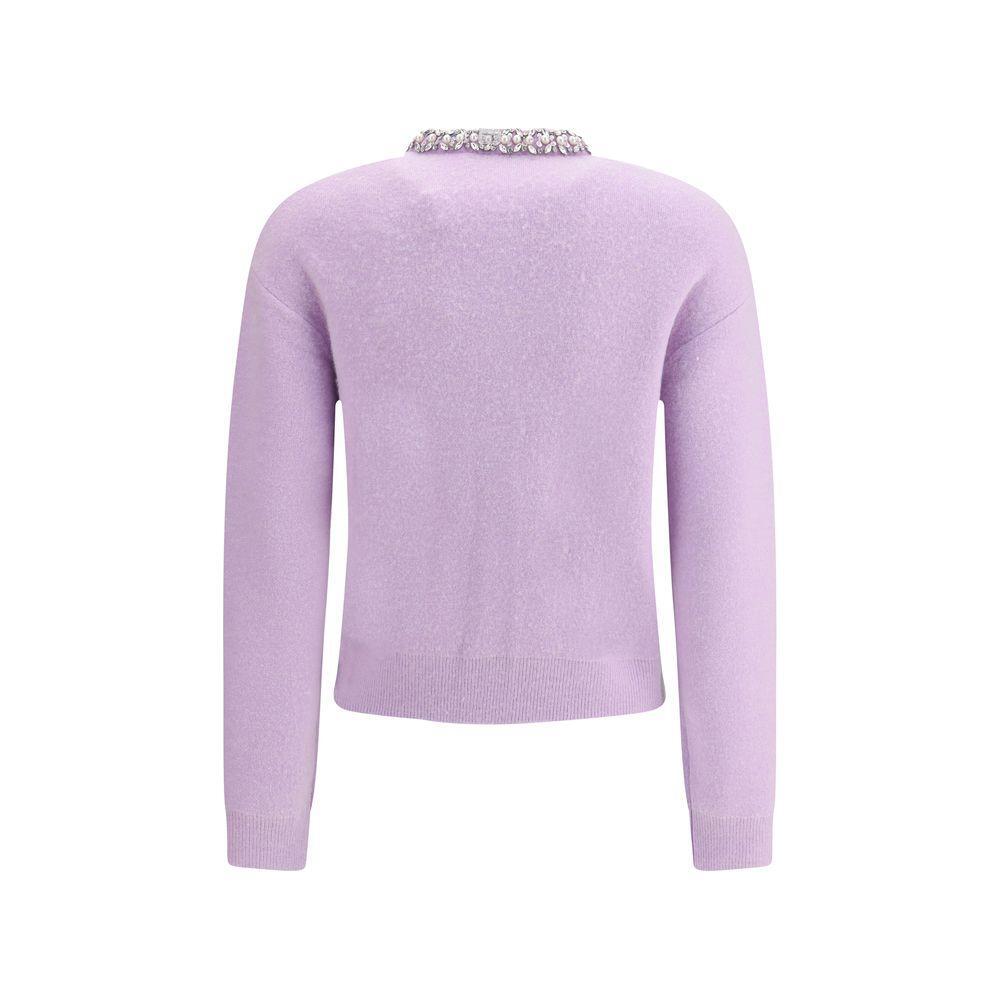 Self-Portrait Jeweled Cardigan SE-PF25085CLLILAC-M