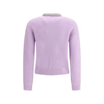 Self-Portrait Jeweled Cardigan SE-PF25085CLLILAC-M