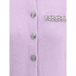 Self-Portrait Jeweled Cardigan SE-PF25085CLLILAC-M