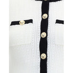 Self-Portrait Pointelle Knit Long Dress SE-PF25092MWWHITE-M