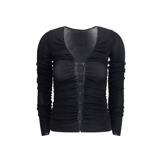 Self-Portrait Black Viscose Top