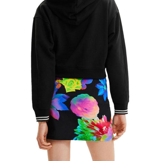 Desigual Black Cotton Skirt DE-1397-M