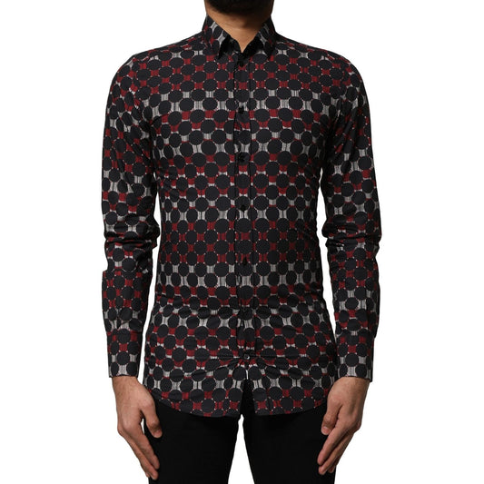 Dolce & Gabbana Multicolor Cotton GOLD Long Sleeves Shirt TSH86471-37