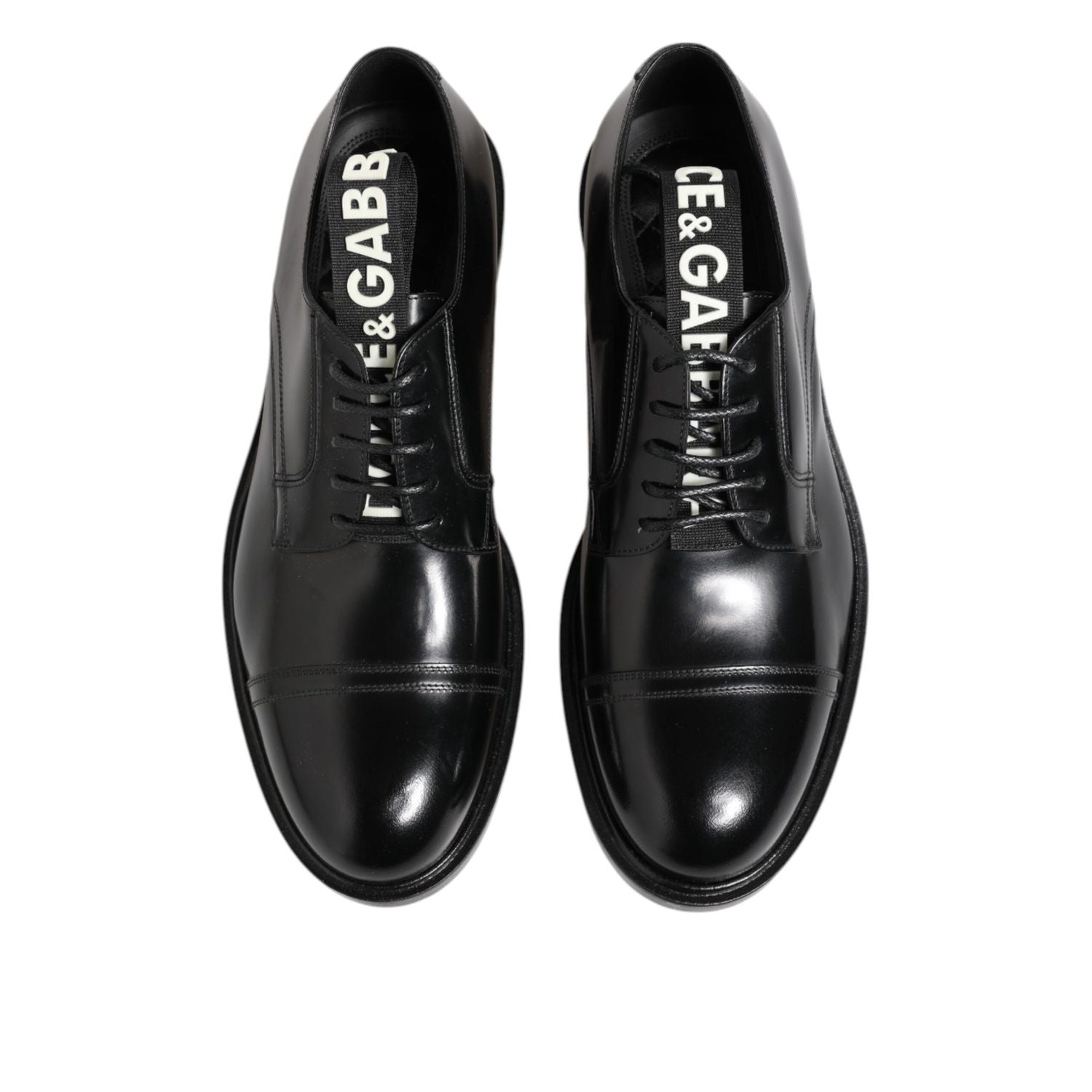 Dolce & Gabbana Black Leather Dress Lace Up Men Formal Shoes