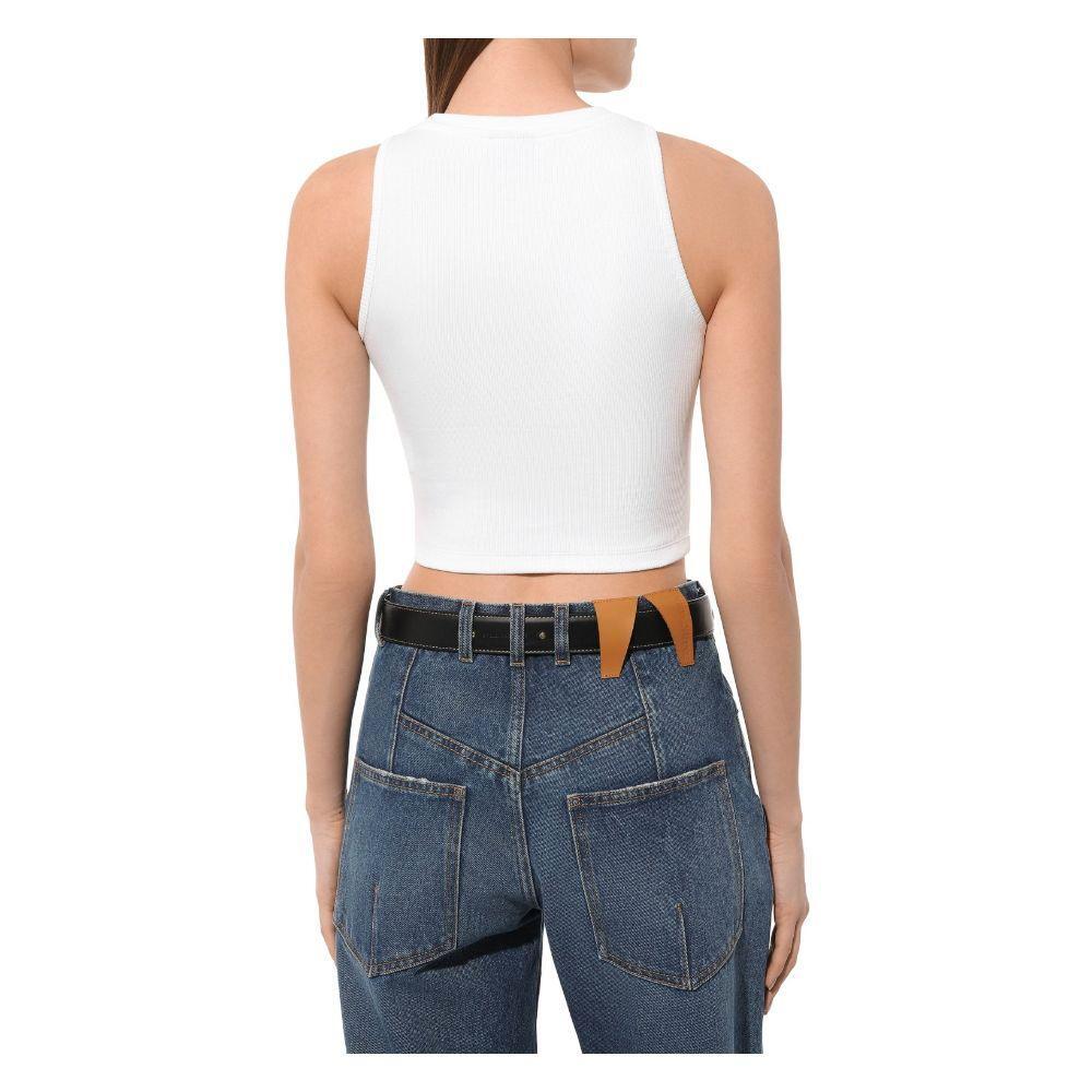 Comme Des Fuckdown White Cotton Tops & T-Shirt CO-15683-XS