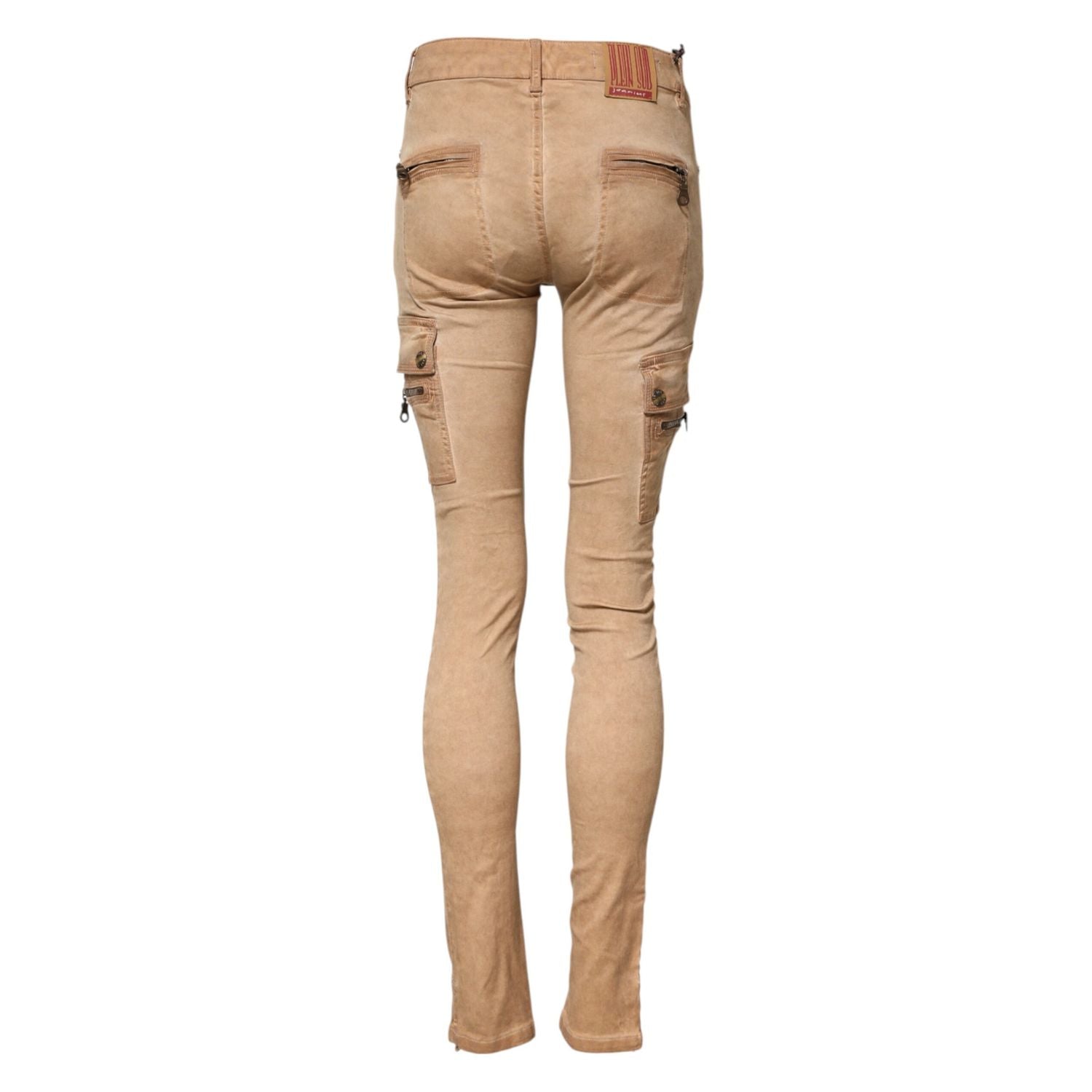 PLEIN SUD Brown Cotton Mid Waist Skinny Denim Jeans