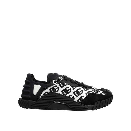 Dolce & Gabbana Black Logo Lace Up Low Top NS1 Sneakers Shoes MV7436-41