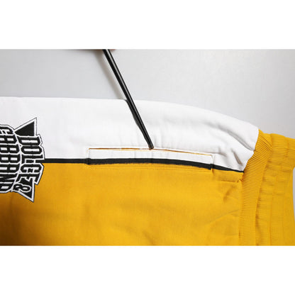 Dolce & Gabbana Yellow Cotton Drawstring Jogger Pants