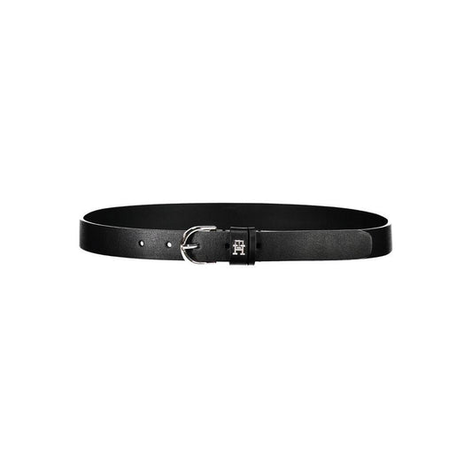 Tommy Hilfiger Black Leather Belt TO-20481-80 CM / 32 INCHES