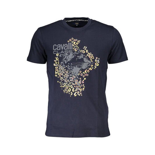Cavalli Class Blue Cotton T-Shirt