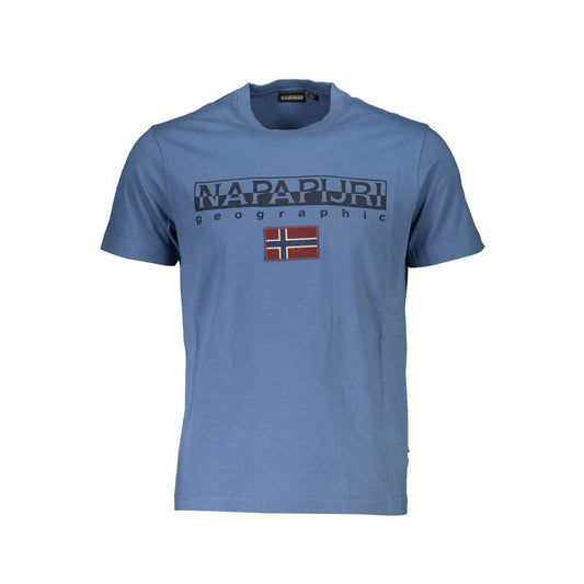 Napapijri Blue Cotton T-Shirt NA-25126-XXL