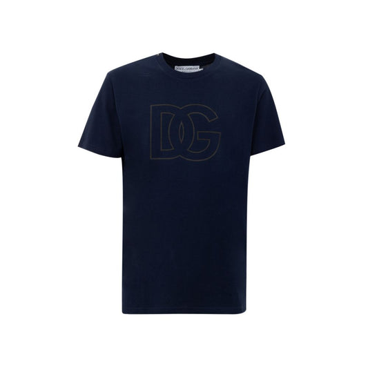 Dolce & Gabbana Blue Cotton T-Shirt DO-9640673-S