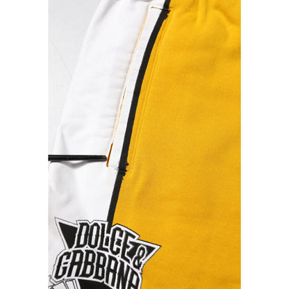 Dolce & Gabbana Yellow Cotton Sweatpants Jogger Trouser Pants