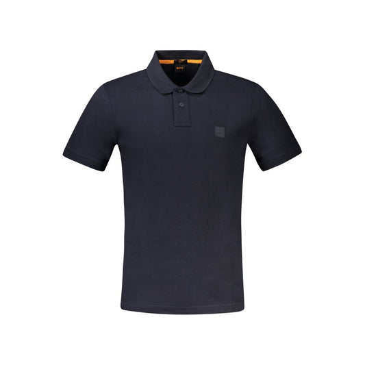 Hugo Boss Blue Cotton Polo Shirt BO-33103-M