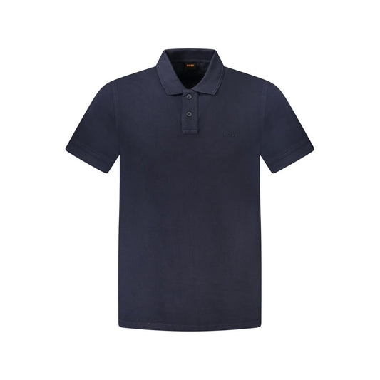 Hugo Boss Blue Cotton Polo Shirt BO-33104-XL