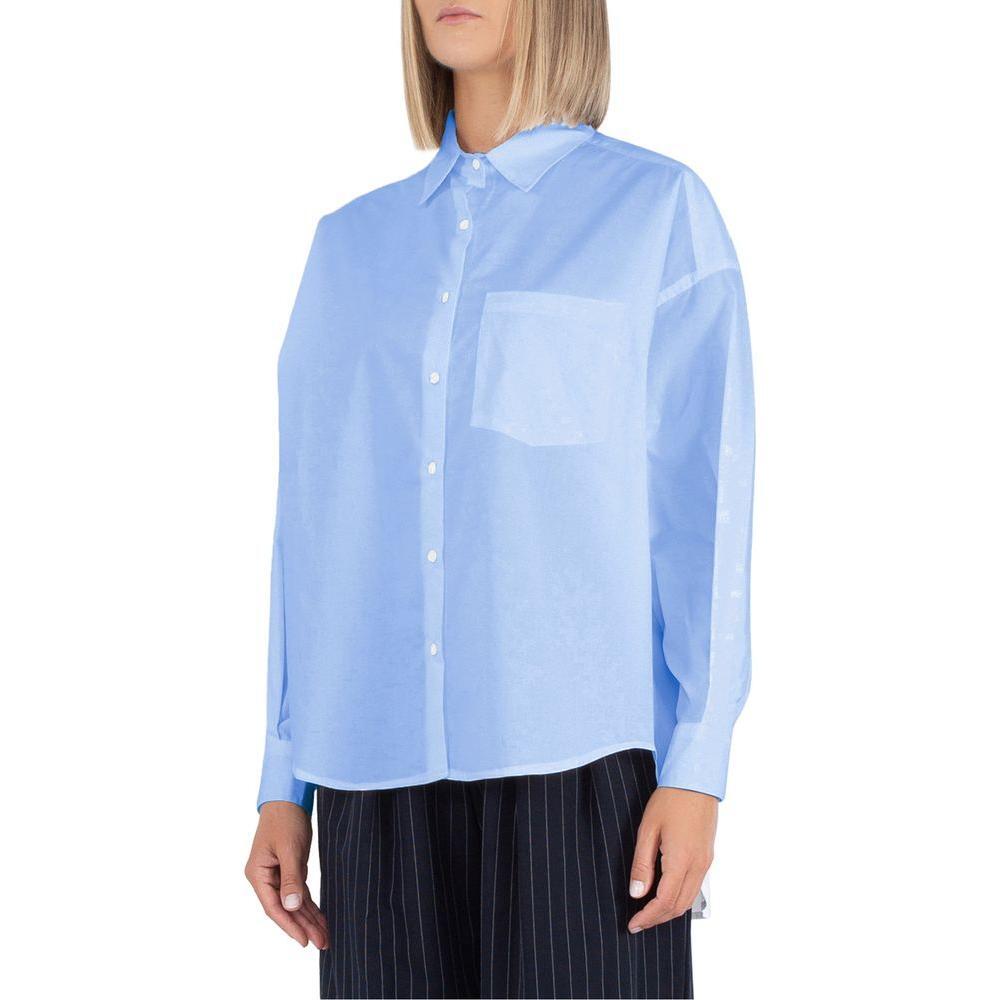 Comme Des Fuckdown Blue Cotton Shirt CO-15708-IT36|XXS