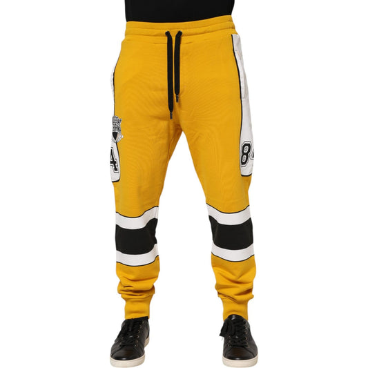 Dolce & Gabbana Yellow Cotton Casual Sweatpants Jogger Pants PAN76381-48