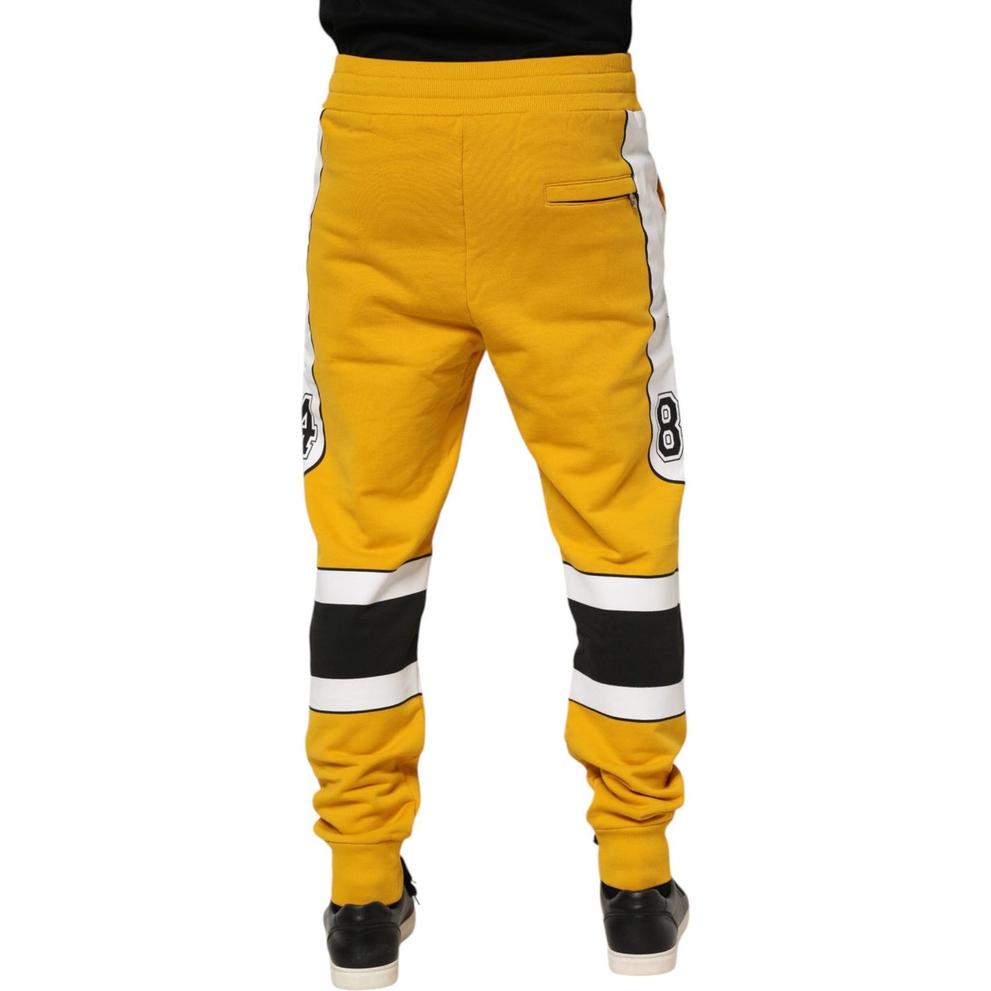 Dolce & Gabbana Yellow 100% Cotton Sweatpants Jogger Pants PAN76383-48
