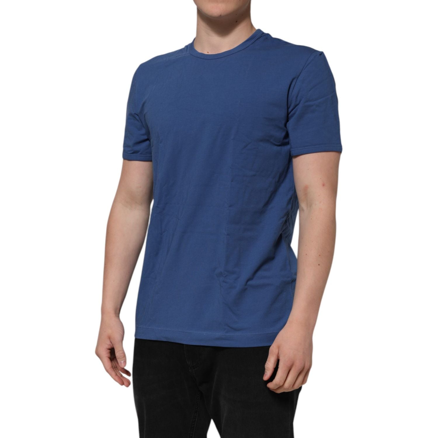 Dolce & Gabbana Blue Cotton Men Round Neck Underwear T-shirt