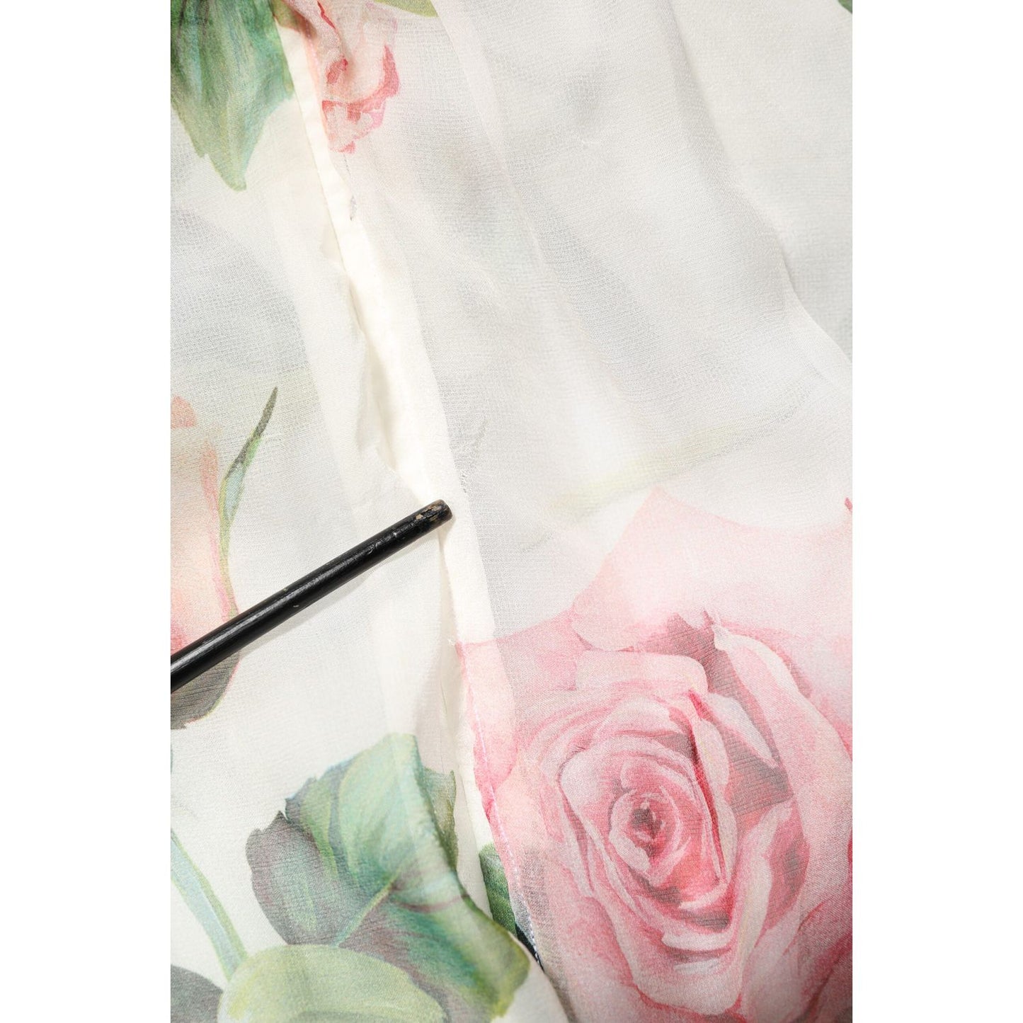 Dolce & Gabbana White Floral Roses Silk Maxi Long Gown Dress DR81742-38