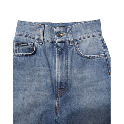 Dolce & Gabbana Blue Washed Skinny High Waist Denim Jeans