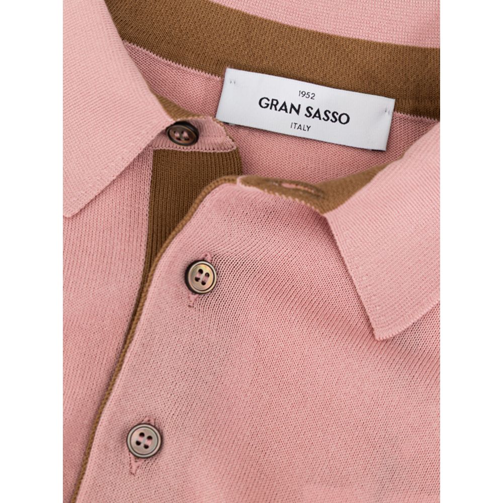 Gran Sasso Pink Cotton Polo Shirt