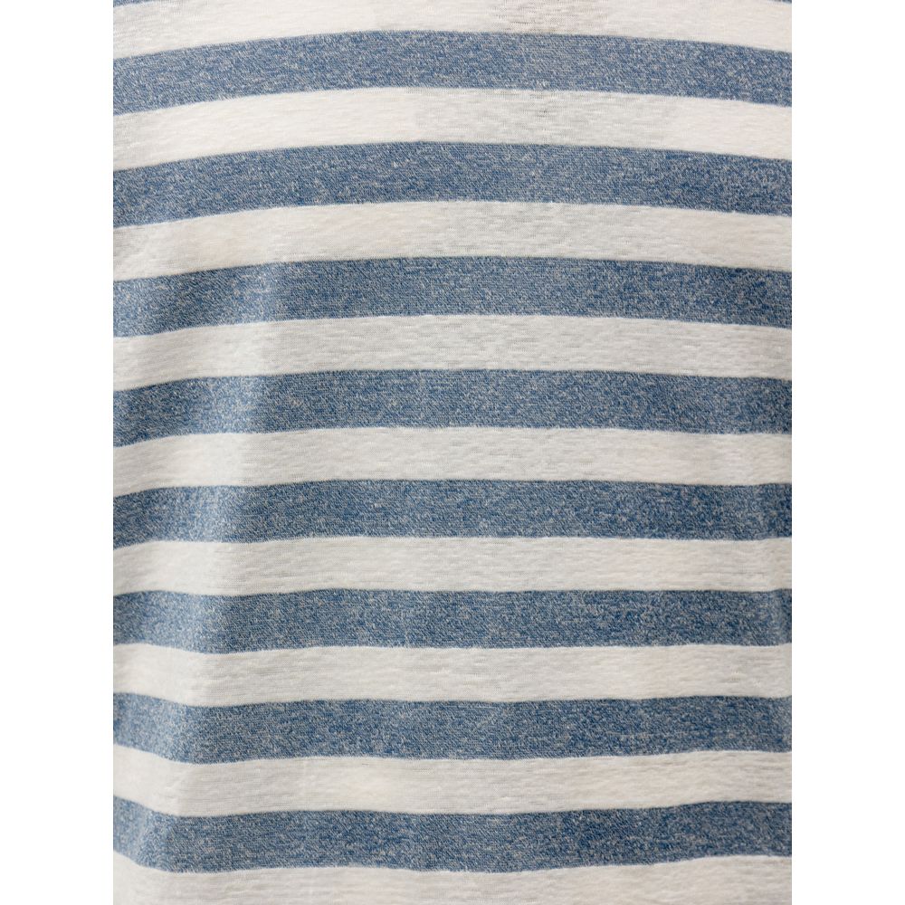Gran Sasso Blue Cotton Long Dress