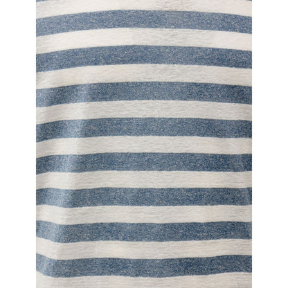 Gran Sasso Blue Cotton Long Dress