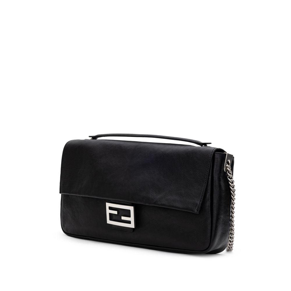 Fendi Black Leather Shoulder Bag FE-8971676