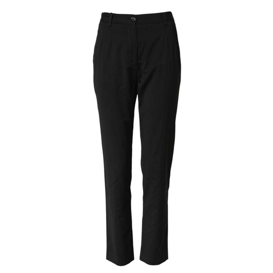 Dolce & Gabbana Black STAFF High Waist Tapered Pants