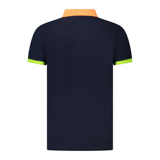 Norway 1963 Blue Cotton Men Polo Shirt NO-38997-XXL