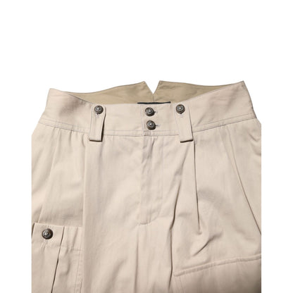 Dolce & Gabbana Beige Cotton High Waisted Pants