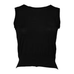 Dolce & Gabbana Black Cashmere Sleeveless Women Tank T-shirt
