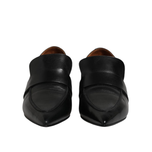 Marsell Black Soft Leather Loafer Pointed Toe Slip On Shoes