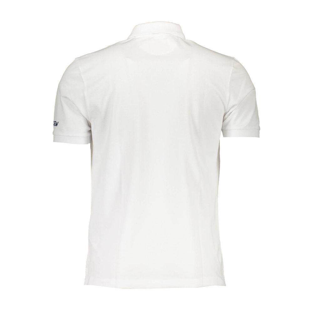 La Martina White Cotton Polo Shirt LA-13246-M