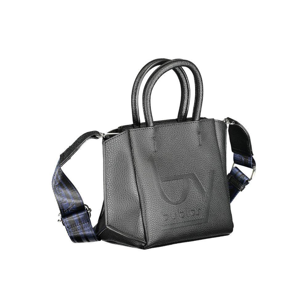 Front view with bag zipped and handles upright.