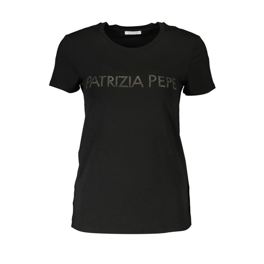 Patrizia Pepe Black Elastane T-Shirt