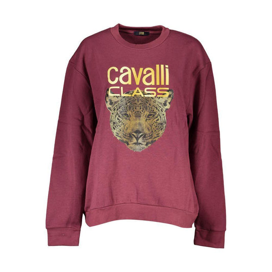 Cavalli Class Purple Cotton Sweater CA-28860-S