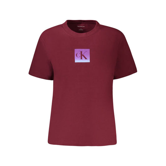Calvin Klein Red Cotton Tops & T-Shirt