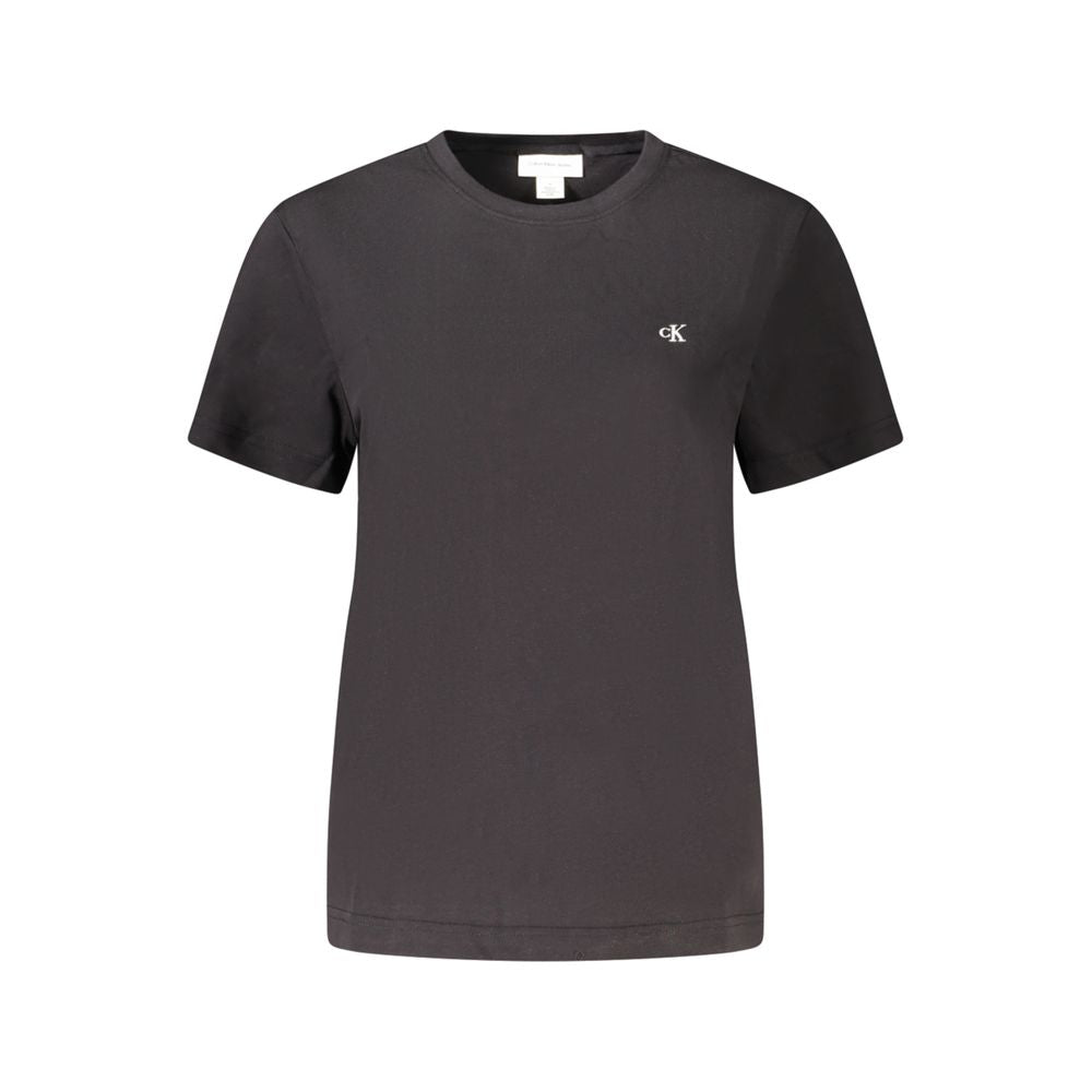 Calvin Klein Black Cotton Tops & T-Shirt CA-39018-S