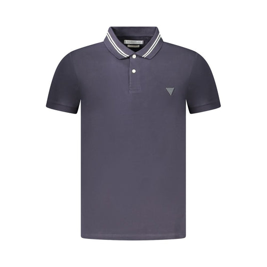 Guess Jeans Blue Cotton Polo Shirt GU-39027-M
