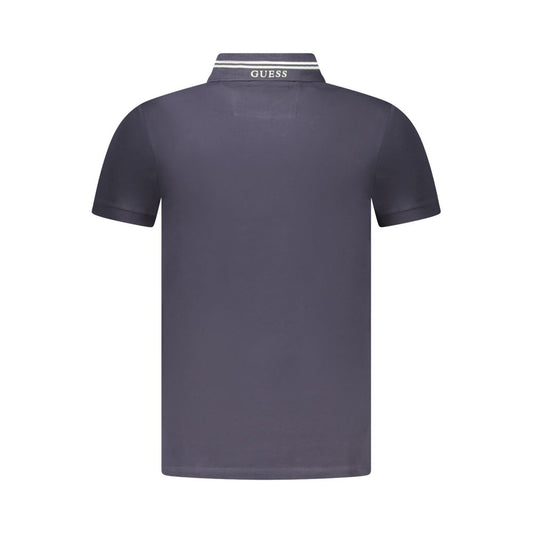 Guess Jeans Blue Cotton Polo Shirt GU-39027-M