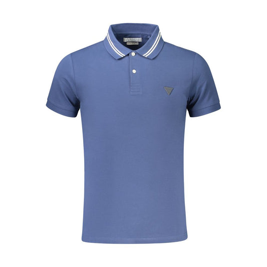 Guess Jeans Blue Cotton Polo Shirt GU-39038-XXL