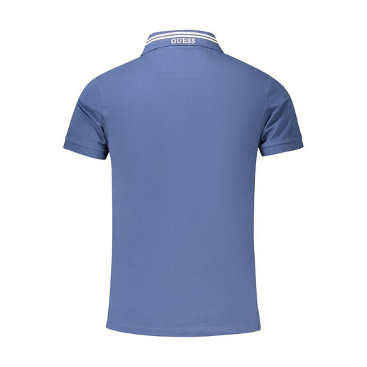 Guess Jeans Blue Cotton Polo Shirt GU-39038-XXL