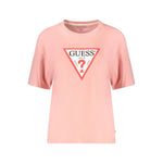 Guess Jeans Pink Cotton Tops & T-Shirt GU-39068-XS