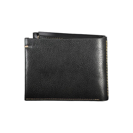 La Martina Black Leather Wallet LA-20568