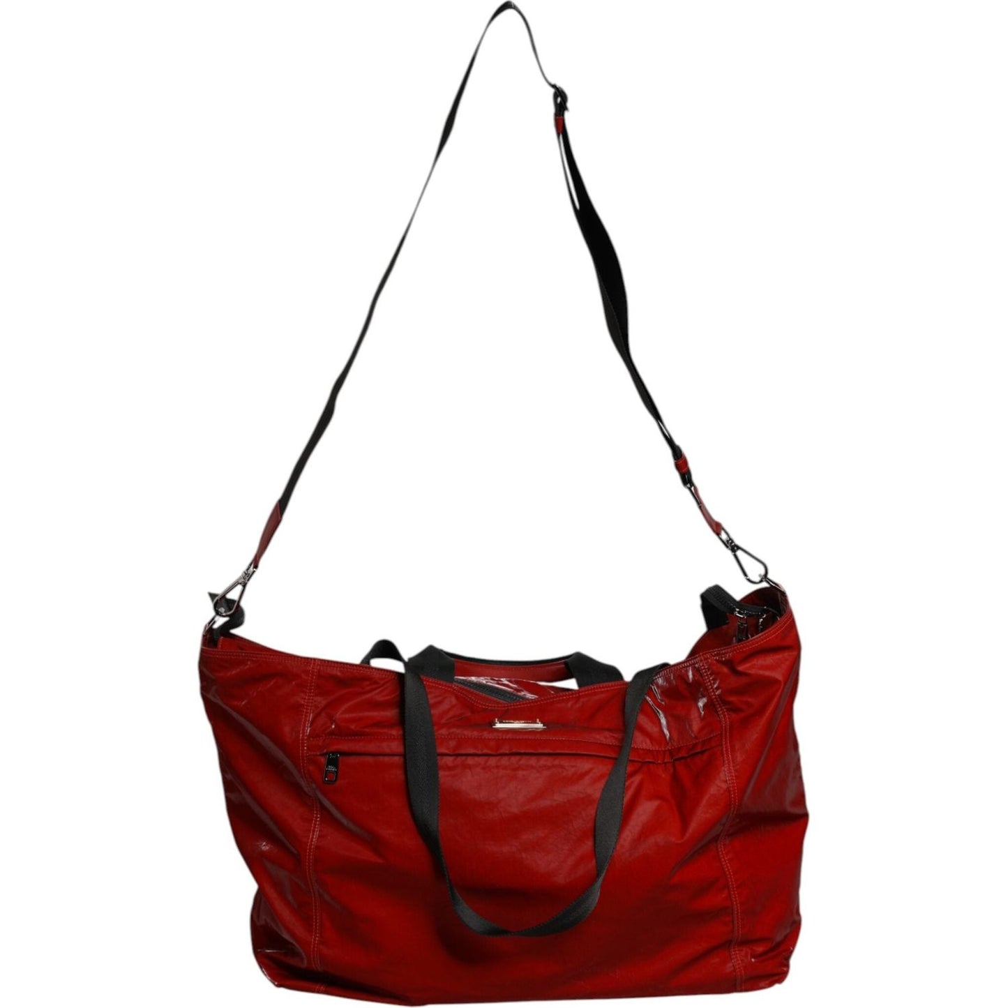 Dolce & Gabbana Red Nylon Hand Shoulder Duffel Travel Bag VAS130855