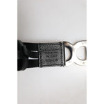 Dolce & Gabbana Black Cotton Metal DG Logo Gold Buckle Belt BEL9459-100